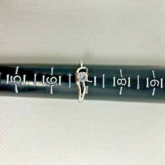 RS Covenant #855 Solitaire Cubic Zirconia Silver Rhodium Plated Ring Size 7 - Picture 4 of 5